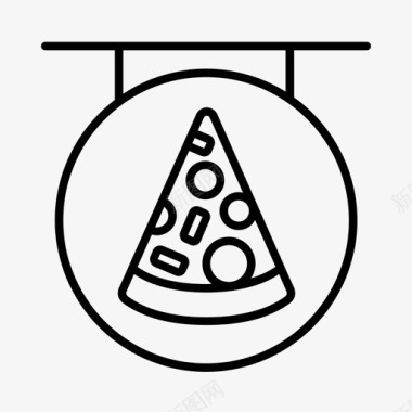 披萨店食品意大利图标图标