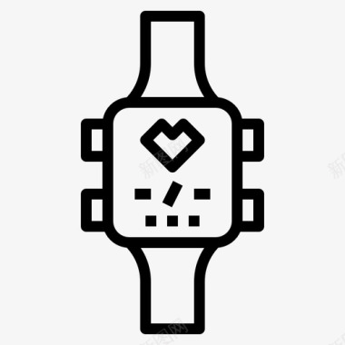 智能手表心脏心率图标图标