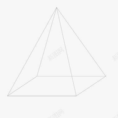 矩形棱锥体几何体多面体图标图标