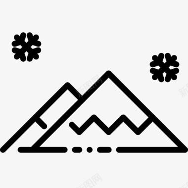 山景雪图标图标