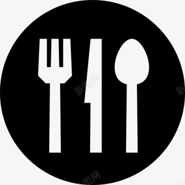餐饮服务餐具套装餐具图标图标