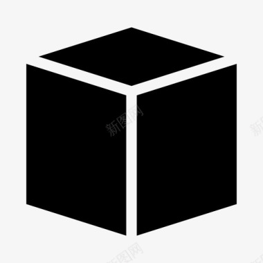储藏室盒子立方体包装图标图标