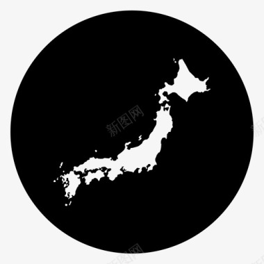 日本地图亚洲岛屿图标图标