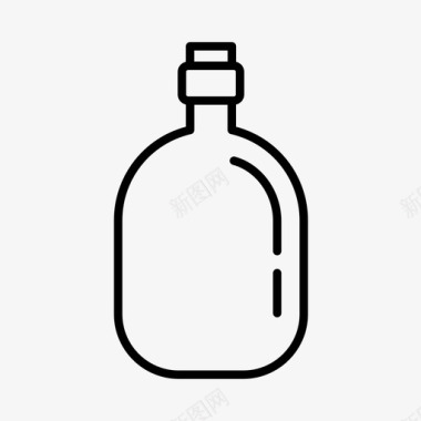 白酒饮料酒瓶图标图标
