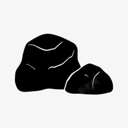 兴旺发达岩石巨石手绘素描图标高清图片