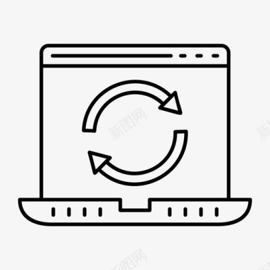 加载框重新加载笔记本电脑重做图标图标