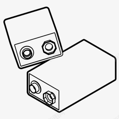 充电插头9v电池充电电力图标图标