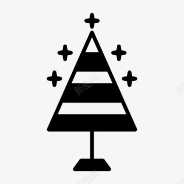 圣诞树十二月装饰图标图标