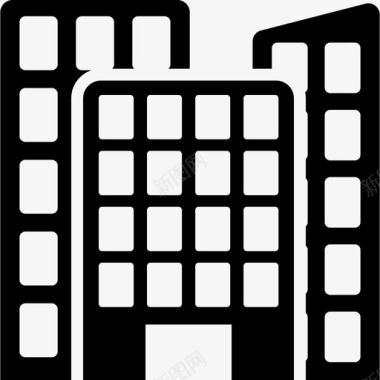 商业建筑公寓城市建筑图标图标