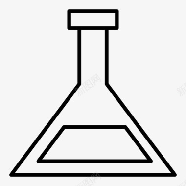 锥形瓶化学玻璃器皿图标图标