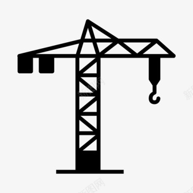 起重机建筑用建筑用起重机图标图标