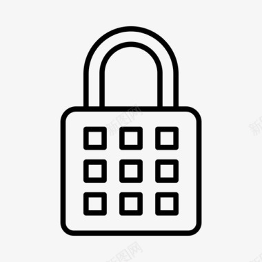 安全密码锁网络安全图标图标