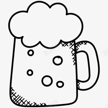 啤酒冰镇啤酒冷啤酒图标图标
