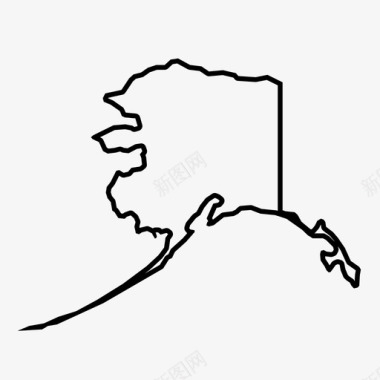 阿拉斯加美国地理图标图标