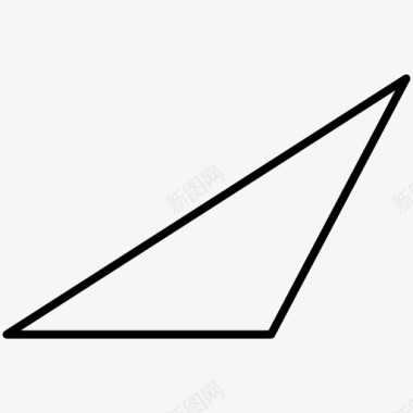 不等边三角形几何形状图标图标