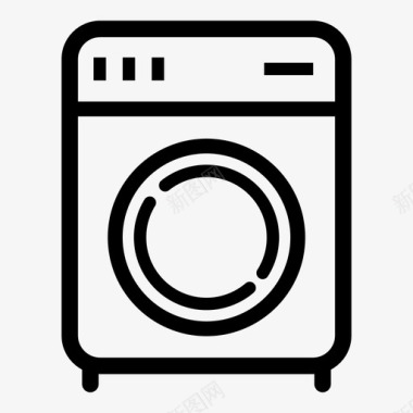 房屋设计洗衣机清洁剂设备图标图标
