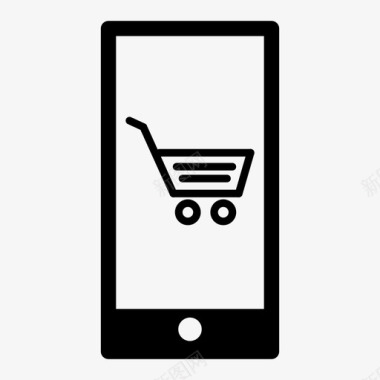 网上购物手机市场图标图标