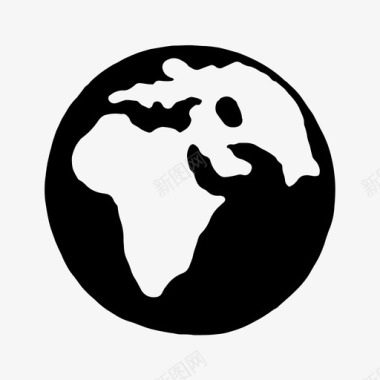 地球非洲地球仪手绘草图图标图标