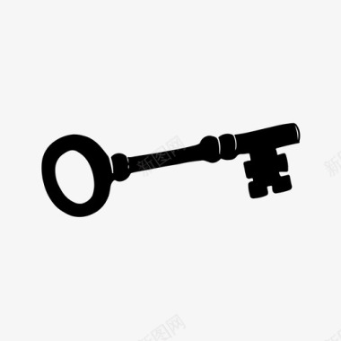 骨架钥匙古董门图标图标