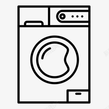 洗衣机洗衣机电器厨房电器图标图标