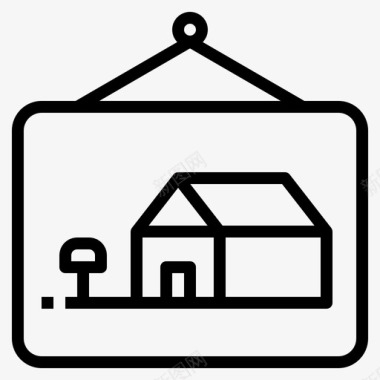 房屋出租买卖房地产图标图标
