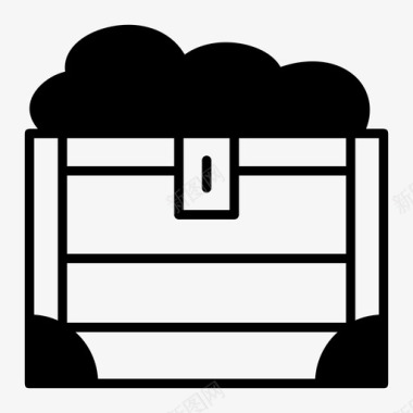 宝箱海盗财富图标图标