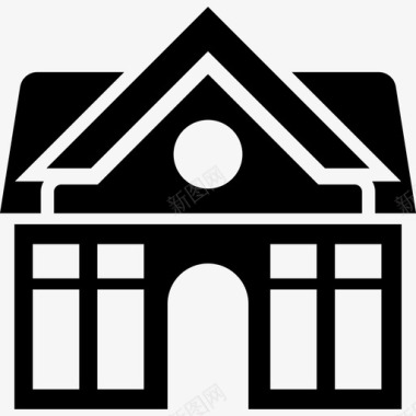家庭住宅建筑外观豪宅图标图标