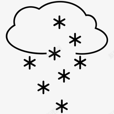 玩雪的冬天雪雪花冬天图标图标