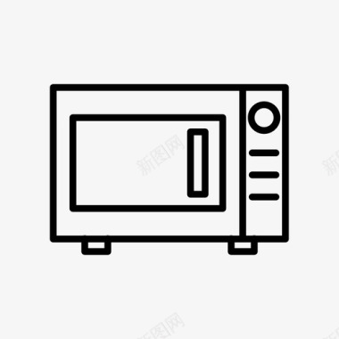 微波炉矢量微波炉公寓食物图标图标