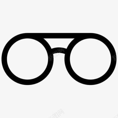 眼镜优雅的线条图标图标