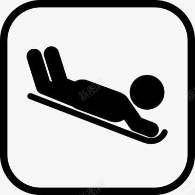 雪滑带运动适应症图标图标