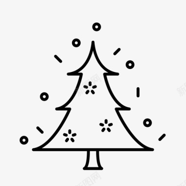 火花圣诞树明亮装饰图标图标