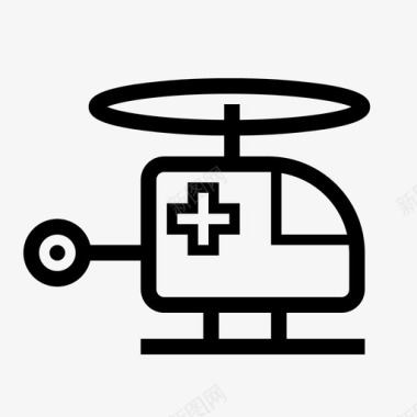 救援直升机健康图标图标