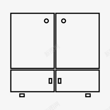 民国室内家具橱柜室内图标图标