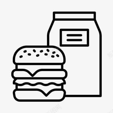 食物汉堡餐车图标图标