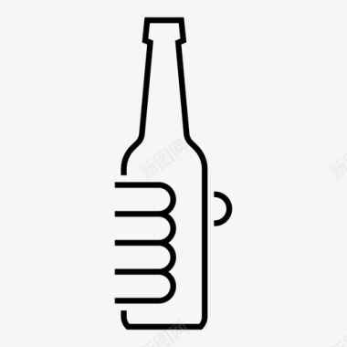 啤酒瓶啤酒瓶干杯饮料图标图标