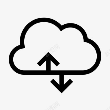 云传输云传输云计算云数据图标图标