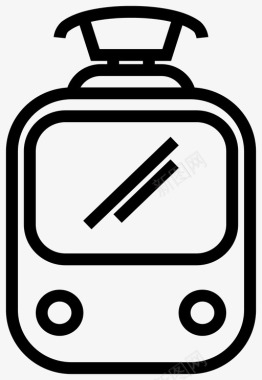 公共交通标识电车公共交通图标图标