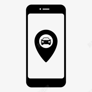 汽车共享位置地图手机图标图标