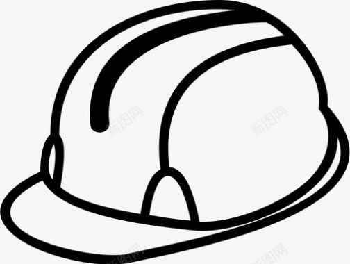 安全帽头盔头盔工作图标图标