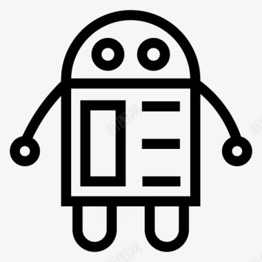 分开的机器人android汽车机器图标图标