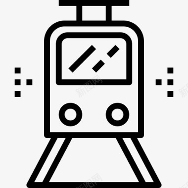 地铁路线矢量火车电力运输图标图标