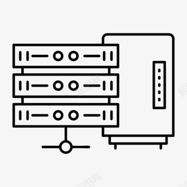 存储大型机数据中心服务器图标图标