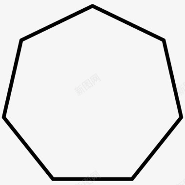 矢量几何素材七边形几何形状图标图标