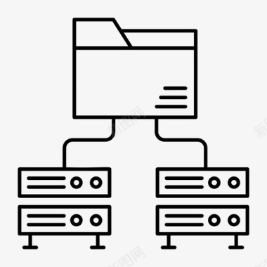 USB数据线文件夹数据库服务器图标图标