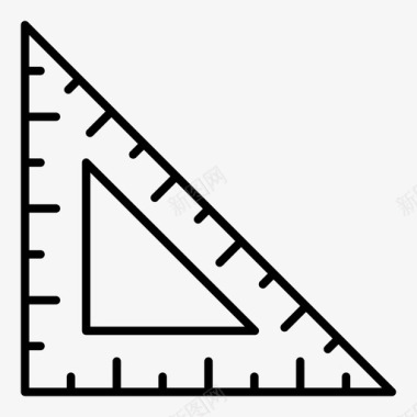 三角纹理方格数学量具图标图标