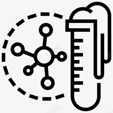 生物化学试管原子生物图标图标