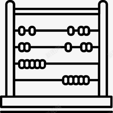 算盘珠算盘会计学数学图标图标