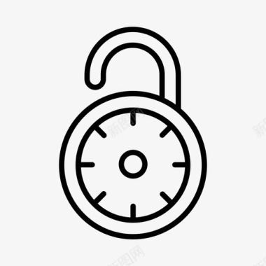 安全密码锁电子商务图标图标