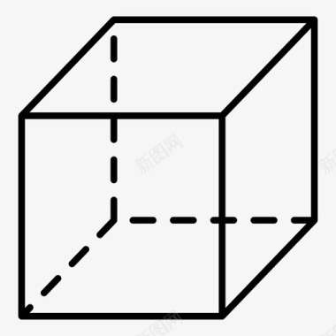 几何形立方体立方体形状几何形状图标图标